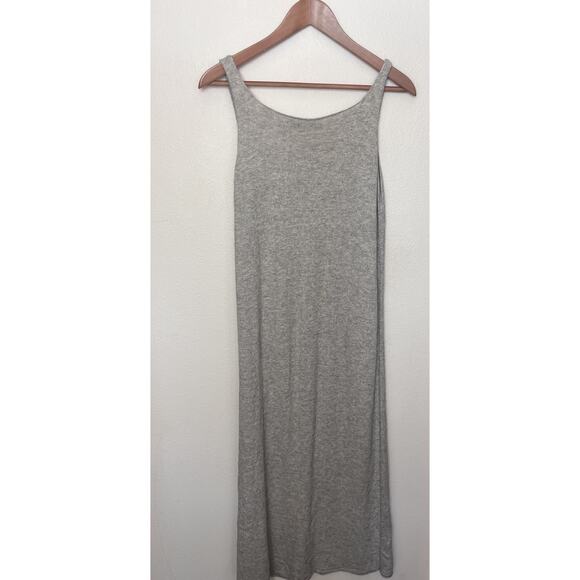 Peruvian Connection Pima Cotton Baby Alpaca Maxi Tank Dress Sz Small Gray - Picture 6 of 8
